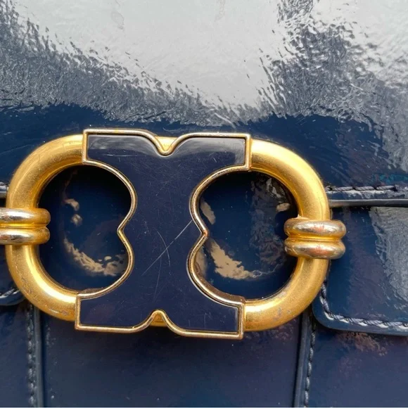 Tory Burch handbags cross body shoulder Gemini Link Patent Leather Golden Chain - Picture 3 of 16